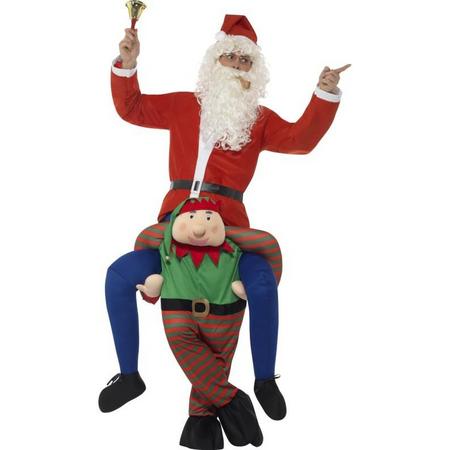 Kerst & Oud & Nieuw Kostuum | Elf Draagt Kerstman Kostuum | One Size | Kerst | Verkleedkleding